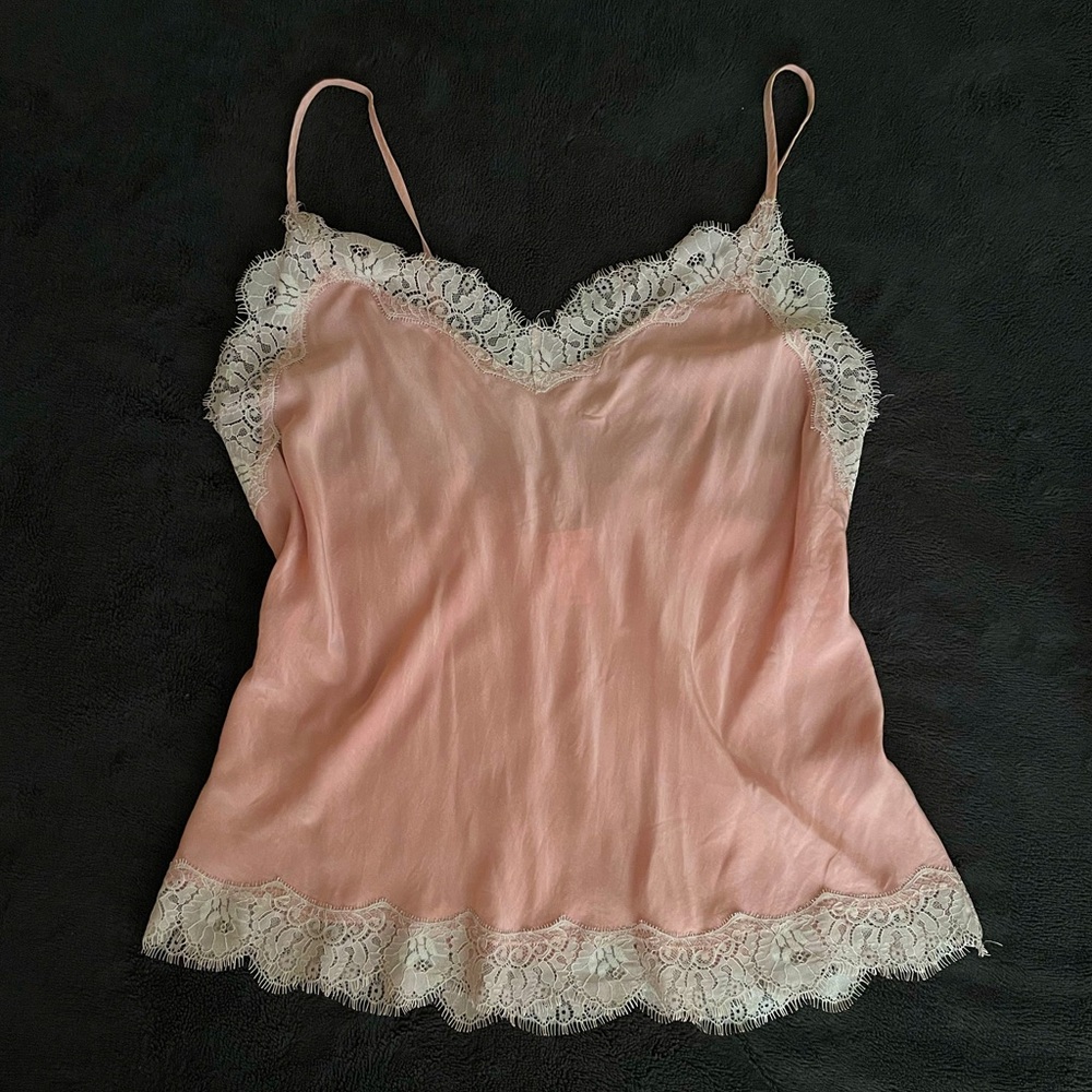 Victoria's Secret Blush Lace Detail Top